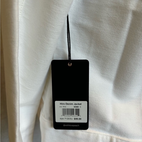White Denim Jacket - NWT - Size Small - Picture 6 of 7